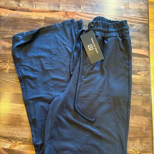 NWT Sarin Mathews wide leg yoga pants black size small